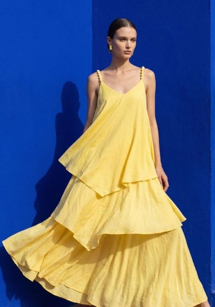 Yara dress - yellow - worn ΦΟΡΕΜΑ YARA - Image 1